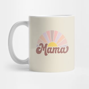 Retro Muted Pink Sunrise Mama Gift for mom to be, mothers day gift for new mom life, baby shower gift for mama, mommy and me Mug